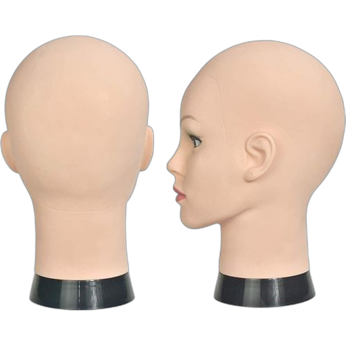 Tête de formation cosmétologie, tête de mannequin chauve professionnelle pour la fabrication de perruques et la tête d'affichage
