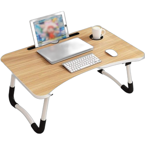 Table de lit multifonction pliable beige