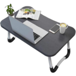 Table de lit multifonctions pliable pour ordinateur et repas noire