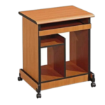Table ordinateur avec tiroir pour clavier et étagères de rangement table élèves