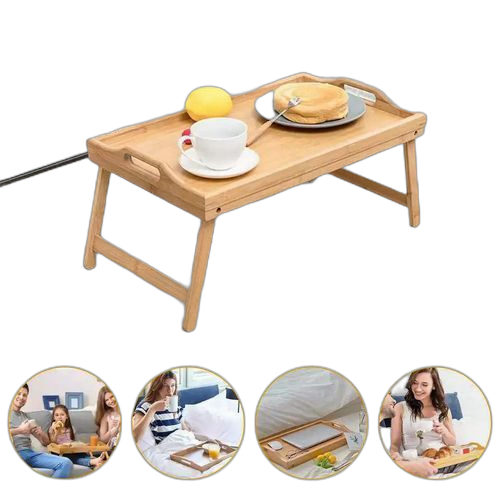 Table petit déjeuner en bois pliable