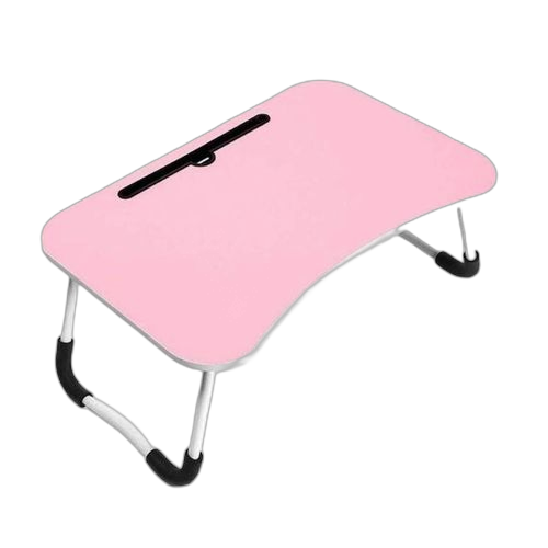 Table pliante support d'ordinateur portable rose