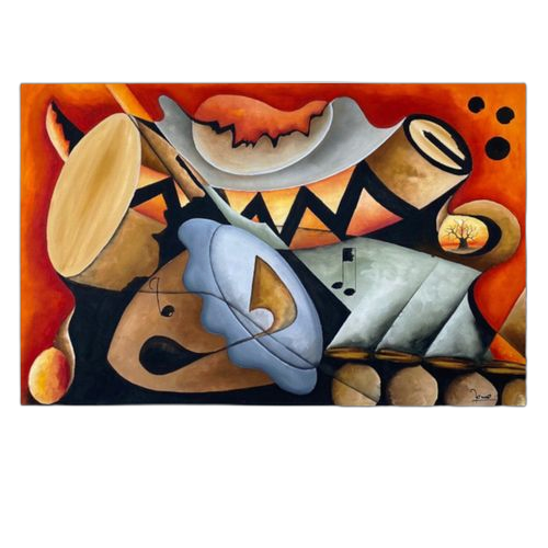 Tableau peint à la main 130 x 90 cm