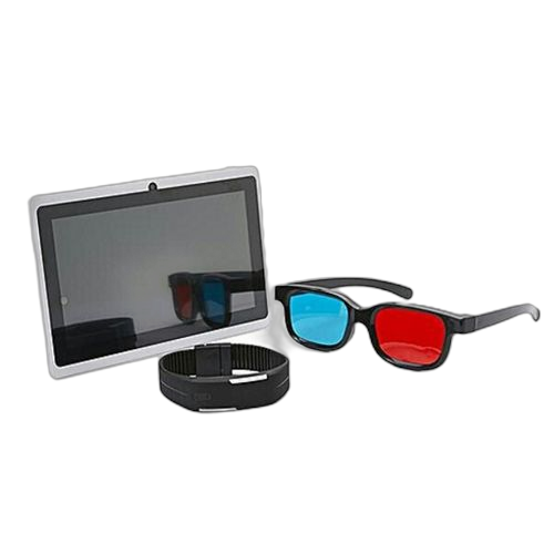 Tablette enfant ecran 7" rom 8go ram 1gocamera 0.3mp + montre et lunettes offertes blanc