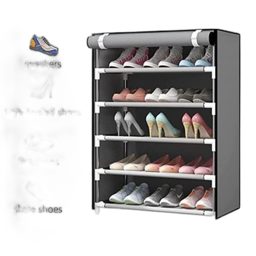 Étagère à chaussures modulaire simple multicouche, armoire à chaussures anti poussière