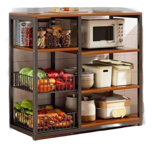 Étagère de rangement multicouche pour plancher de cuisine, support de rangement pour étagère multifonctionnelle domestique (couleur : 80x30x80cm b)