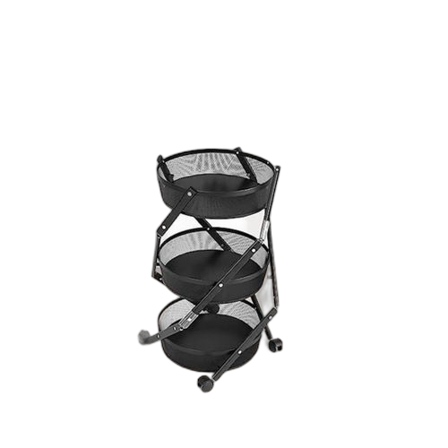 Étagère à légumes rotative à 4 niveaux sur 360° carrénoir