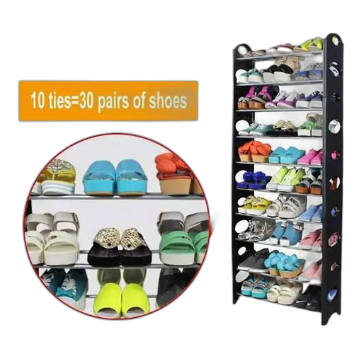 Étagère à rangement de chaussures à domicile, organisation de garde robe