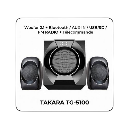 Takara chaine hi fi barre de son bluetooth usb et radio fm tg81000