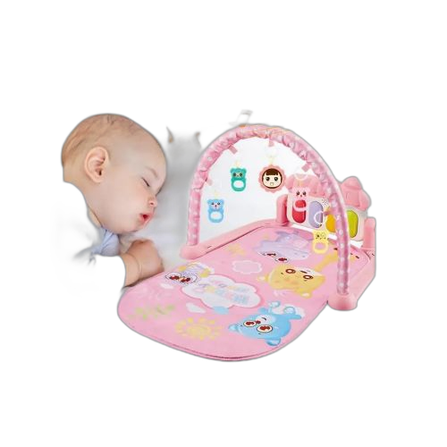 Tapis d'éveil pour bébé avec filet et ballons éléphant