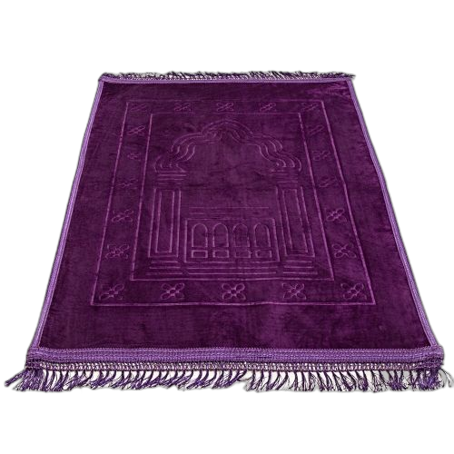 Tapis de prière confortable et doux mauve