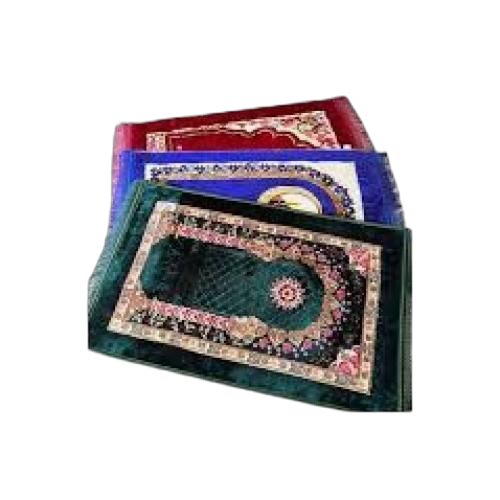 Tapis de prière en velours multicolore