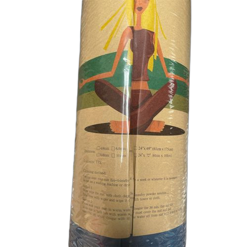 Tapis de yoga épais antidérapant de 61cm x 183cm x 8mm, matelas de sport en mousse confortable pour les exercices de yoga fitness et pilates – Image 6