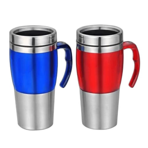 Tasse à café avec couvercle et de la poignée de déplacement de plein air des tasses à café, acier inoxydable 14 oz 450 ml