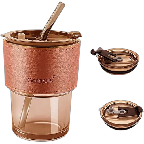 Tasse en verre avec paille