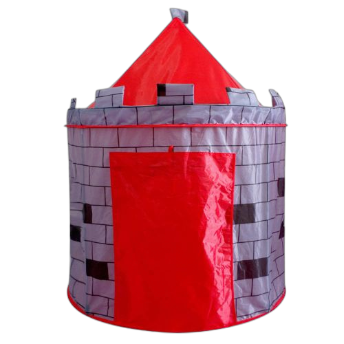 Tente pop up château rouge gris pour garçon