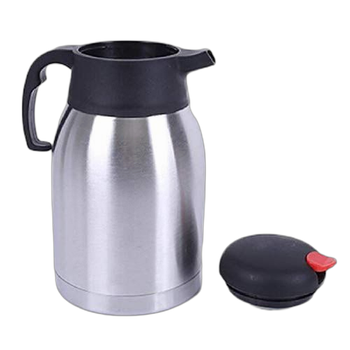 Thermos isotherm 2l inoxydable gris/noir