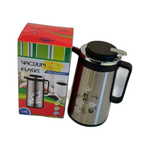 Thermos isotherme 1l inoxydable gris/noir