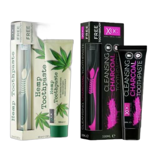 Tooxem lot de 2 pattes dentifrices cannabis sativa/charbon venant de londres