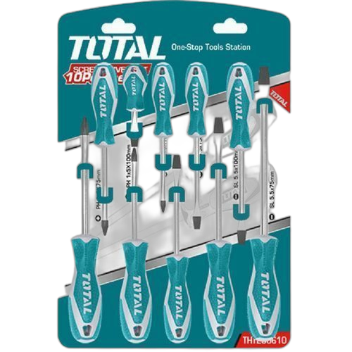 Total jeu de tournevis total nouveau design poignée 10pieces