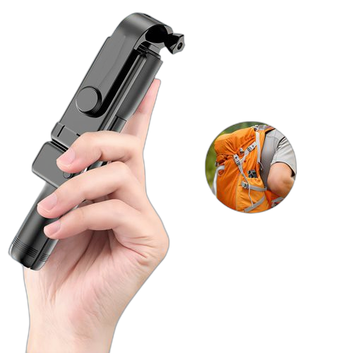 Trépied bluetooth selfie stick + lumière d'appoint