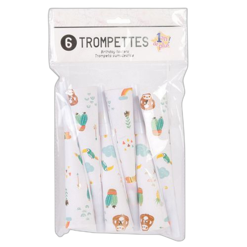 Trompette d'anniversaire x6