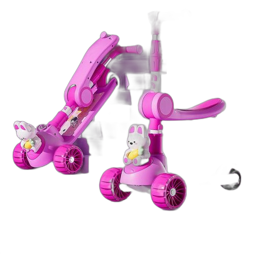 Trottinette multifonctionnelle 3 en 1 de haute qualité pour enfantsrose