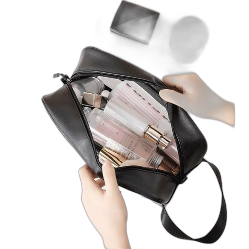 Trousse de toilette stockage de maquillage imperméable pu scrub pour femmes de grande capacitém size