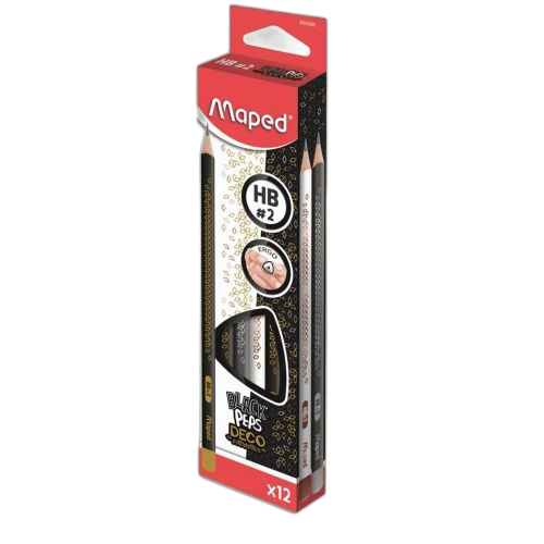 Étui de 12 crayons hb2maped peps deco