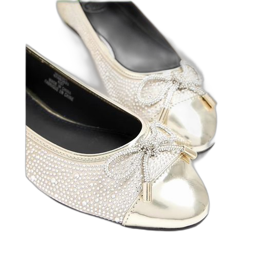 Unbrand ballerines gold perles brillantes venant de londres