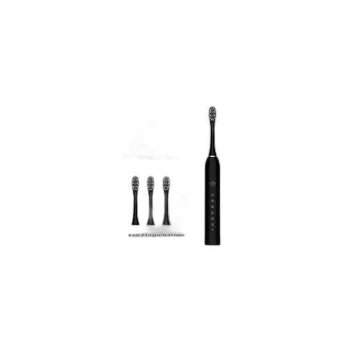 Universal usb rechargeable brosse à dents électrique intelligente + 4 têtes de brosse noir