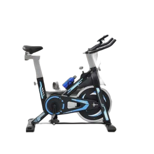 Vélo d'exercice spinning bleu equipement de gymnastique pour maison