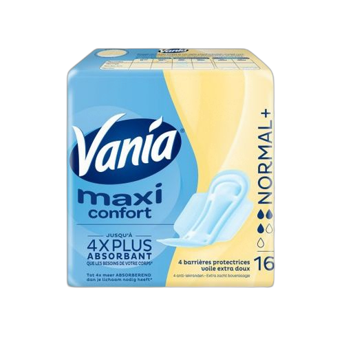 Vania lot de 16 serviettes hygiéniques maxi confort normal plus
