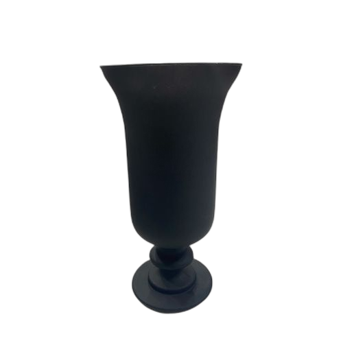 Vase en verre noir