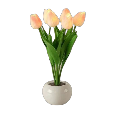 Veilleuse tulipe multicolore 6 piles