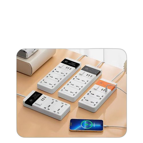 Vic 2m bande d’alimentation prise prises courant alternatif ligne multitap prise filtreuse rallonge électrique avec chargeur usb