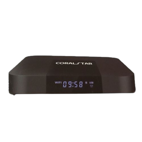 White boitier android coralstar tv box connecté