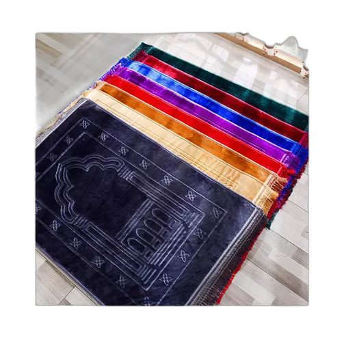 White label 01 tapis de prière velours plusieurs motifs et couleurs70x11 0cm