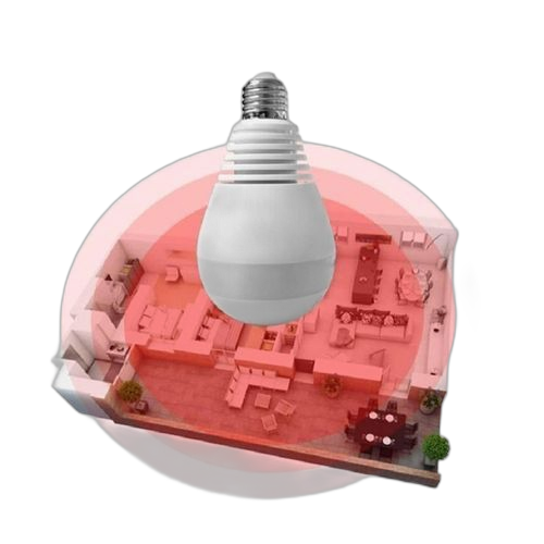 White label ampoule led caméra sans fil panoramique 360 degrés blanc