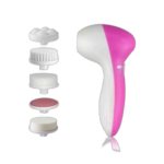 White label appareil de massage et brosse pour visage 5 en 1 rose blanc