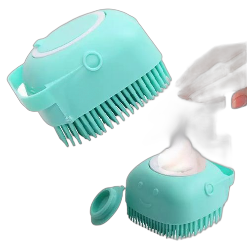 White label brosse de bain en silicone bleu
