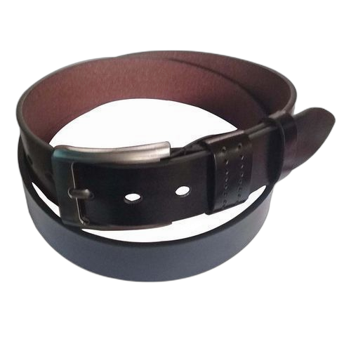 White label ceinture en cuir noir