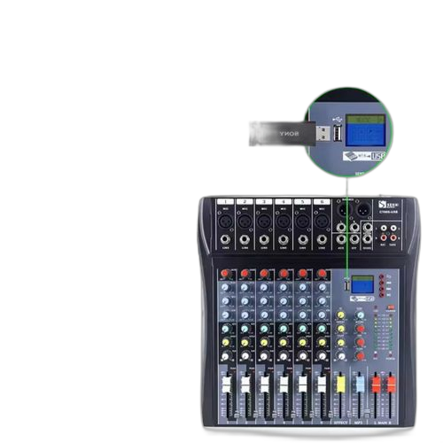 White label console de mixage audio professionnelle 6 canaux