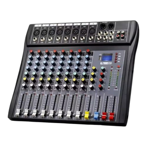White label console de mixage audio professionnelle 8 canaux