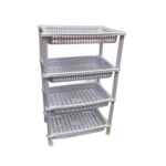 White label cuisine 4 étagères de rangement en plastique 70 x 45 cm
