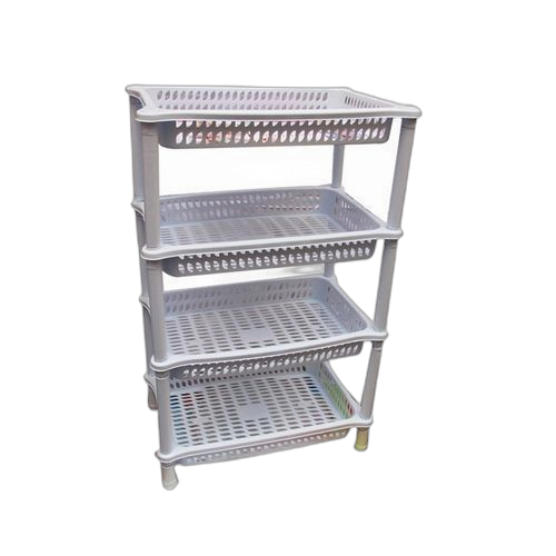 White label cuisine 4 étagères de rangement en plastique 70 x 45 cm