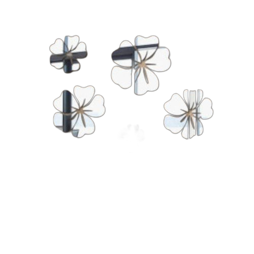 White label décos fleurs effet miroir