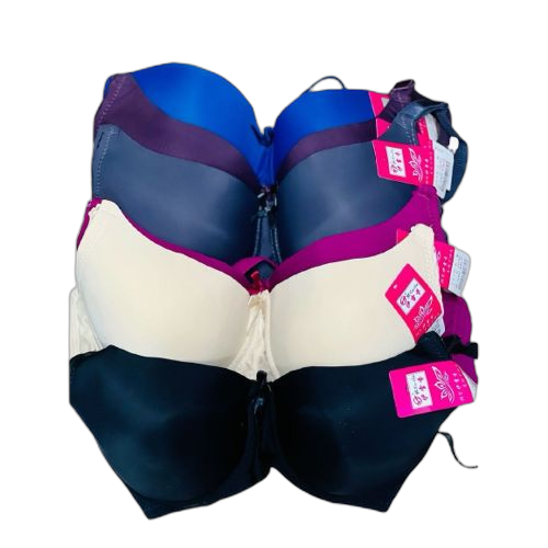 White label ensemble 6 soutien gorge huilé multicolore