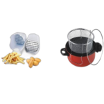 White label friteuse a couvercle 24 cm et coupe pommes de terre en frites