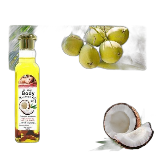 White label huile de massage dr bojay à l'essence de noix de coco 180 ml